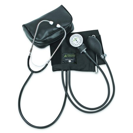 VERIDIAN HEALTHCARE Self-Taking Home Blood Pressure Kit With Attached Stethoscope, Latex Free, Adult 01-5501